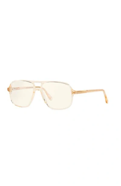 Tom Ford 56mm Square Optical Glasses In Gray