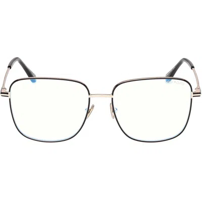 Tom Ford 56mm Square Optical Glasses In Transparent