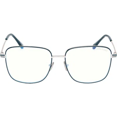 Tom Ford 56mm Square Optical Glasses In White