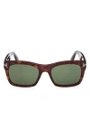 Tom Ford Juan 56mm Rectangular Sunglasses In Black