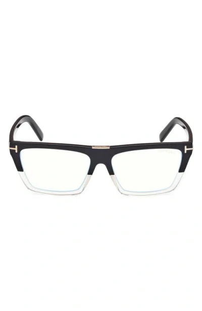 Tom Ford 57mm Square Blue Light Blocking Glasses