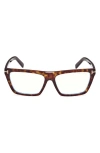 Tom Ford Rectangle Frame Glasses Glasses In Havana Eco/t Logo