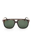 Tom Ford 58mm Navigator Sunglasses In Brown