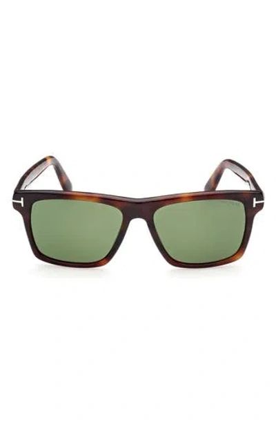 Tom Ford 58mm Square Sunglasses In Green