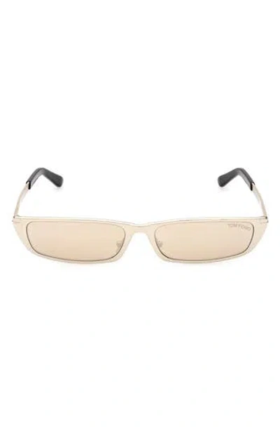 Tom Ford 59mm Mirror Rectangular Sunglasses In Neutral