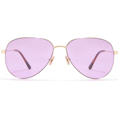 Tom Ford 59mm Pilot Sunglasses In Gold