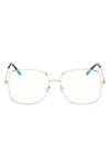 Tom Ford 59mm Square Blue Light Blocking Glasses In Multi