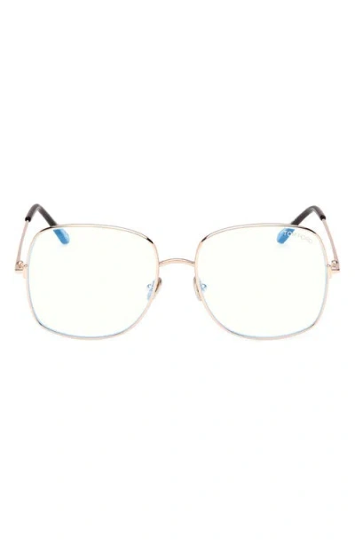 Tom Ford 59mm Square Blue Light Blocking Glasses In Multi