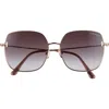 Tom Ford 59mm Square Gradient Sunglasses In Brown