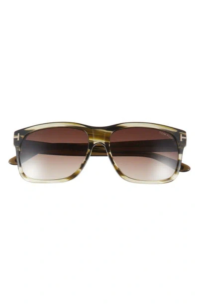 Tom Ford 59mm Square Sunglasses In Green