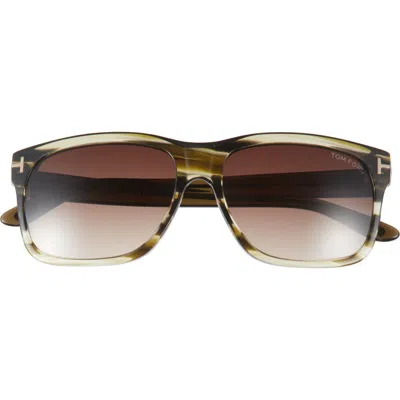 Tom Ford 59mm Square Sunglasses In Green