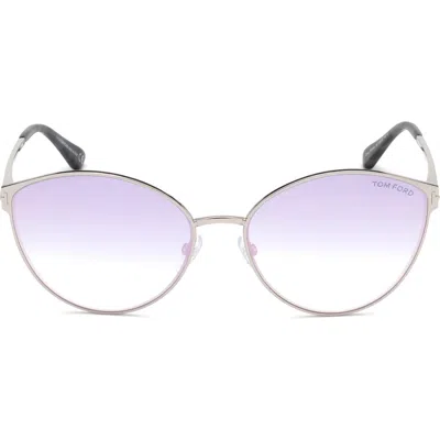 Tom Ford 60mm Geometric Sunglasses In Metallic