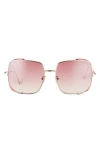 Tom Ford 60mm Gradient Square Sunglasses