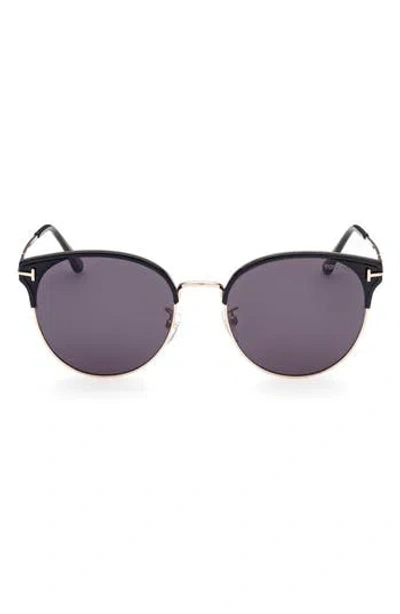 Tom Ford 61mm Round Sunglasses In Black