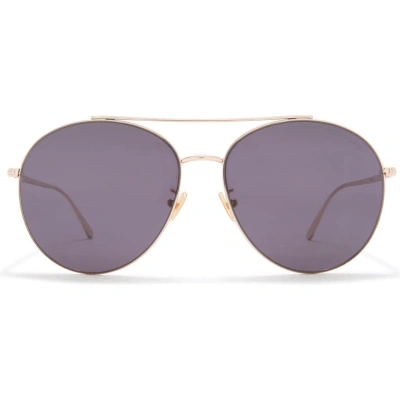 Tom Ford 61mm Round Sunglasses In Purple