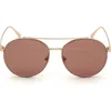 Tom Ford 61mm Round Sunglasses In Gold