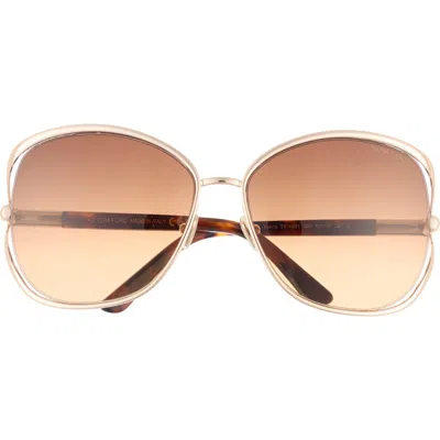Tom Ford 62mm Round Sunglasses