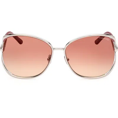 Tom Ford 62mm Round Sunglasses