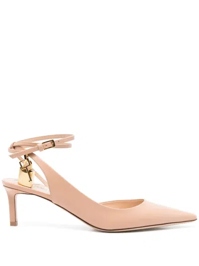 Tom Ford 65mm Padlock Pumps In Flesh
