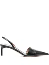 Tom Ford Leather Eva Slingback Pumps 55 In Black