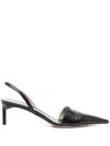 Tom Ford Leather Eva Slingback Pumps 55 In Black