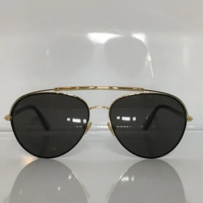 Pre-owned Tom Ford 748 Curtis Blk Gld Aviator Polarized Men's Sunglasses