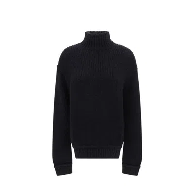 Tom Ford Chunky-knit Roll-neck Jumper In 黑色的