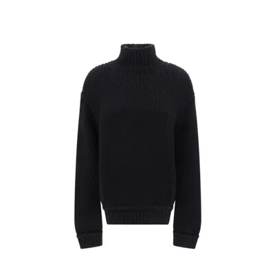 Tom Ford Chunky-knit Roll-neck Jumper In Black