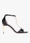 TOM FORD 85 CROC-EMBOSSED LEATHER SANDALS