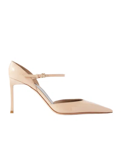 Tom Ford 85 Patent Leather Pumps In Neutral