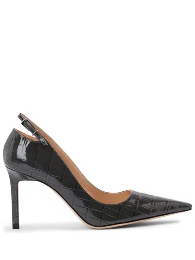 TOM FORD 85MM ANGELINA CROC-EMBOSSED LEATHER PUMPS