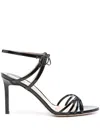 Tom Ford Black Patent Leather Angelica Heeled Sandals In Black