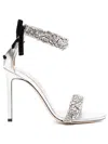 Tom Ford 85mm Edie Sandals In Silver