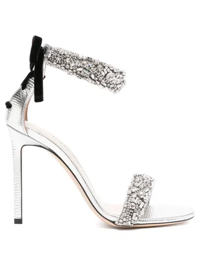 Tom Ford 85mm Edie Sandals In Silver