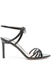 Tom Ford Black Patent Leather Angelica Heeled Sandals In Black