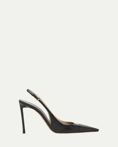 Tom Ford 85mm Shiny Kid Leather Slingback Pumps In Multi