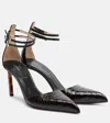 Tom Ford 90 Snake-effect Leather Pumps In Brown
