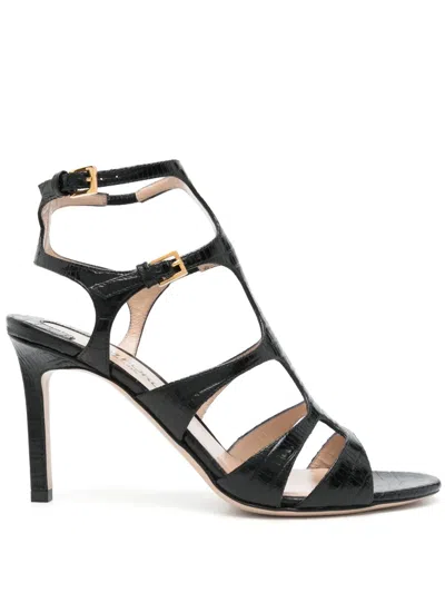 TOM FORD 95MM CROC-EMBOSSED SANDALS