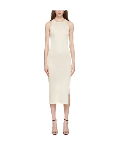 Tom Ford Taupe Halterneck Knit Evening Maxi Dress In Ig021 Grey Snow