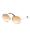 Tom Ford Abbey 58mm Geometric Sunglasses In Brown