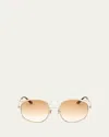 Tom Ford Abbey 58mm Geometric Sunglasses In Neutral
