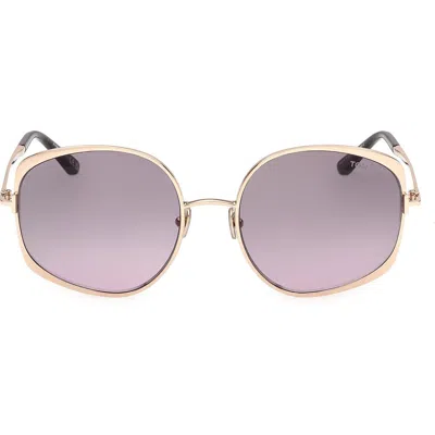Tom Ford Abbey 58mm Geometric Sunglasses In Gold