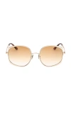 Tom Ford Abbey 58mm Geometric Sunglasses In Brown