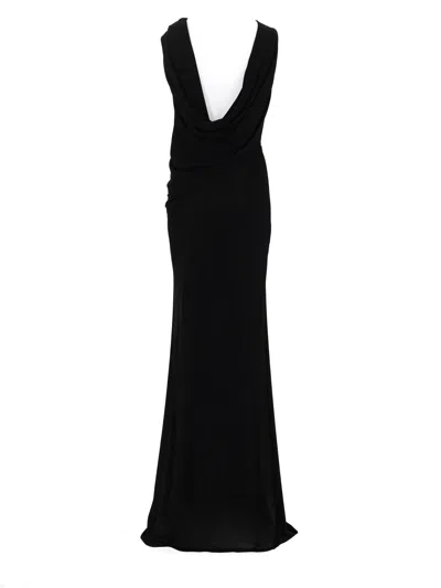 Tom Ford Abito Da Sera In Jersey Crêpe Drappeggiato In Black