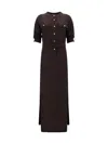 Tom Ford Whitney Chain Stripe Belted Satin Shirtdress