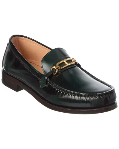 Tom Ford Abrasivato Leather Loafer In Green