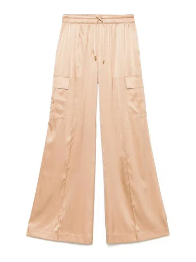 Tom Ford Satin Cargo Pants In Neutrals