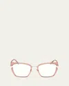 Tom Ford Acetate Butterfly Optical Glasses In Pink