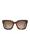 Tom Ford Womens Brown Tr001843 Leigh Square-frame Tortoiseshell Acetate Sunglasses In Brown