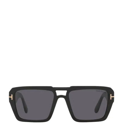 Tom Ford Acetate Redford Tr Sunglasses In Black